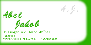 abel jakob business card